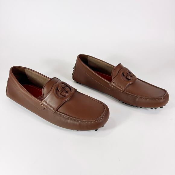 Gucci Interlocking G Driver Leather Loafer - Men’s 8 - Picture 2 of 8